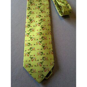 BROOKS BROTHERS Equestrian Horse Print Silk Tie